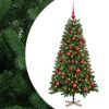 vidaXL Artificial Christmas Tree with Bauble 120 cm 150 LEDs