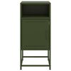 vidaXL Bedside Cabinet Olive Green 36x39x78 cm Steel