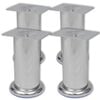 vidaXL Sofa Leg | Set of 4 | Chrome | Iron | 120 mm height | Durable | Sofa Legs