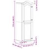 vidaXL Wardrobes with Shelf White 55 x 52 x 170 cm Solid Pine Wood