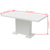 vidaXL Extendable Dining Table High Gloss White