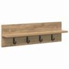 vidaXL Wall-Mounted Coat Rack Artisan Oak 60 x 10.5 x 18 cm