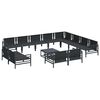 vidaXL Garden Sofa Set Anthracite Steel