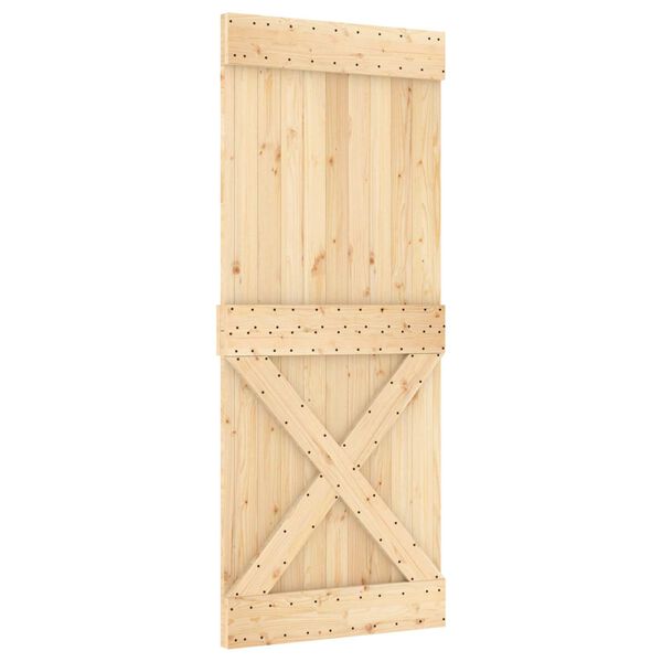 vidaXL Door NARVIK Natural 85 x 210 cm Solid Pine Wood