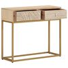vidaXL Console Table 90x30x76 cm Solid Wood Mango and Iron