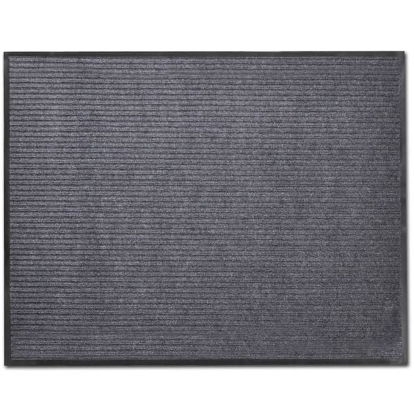 vidaXL Door Mat Grey 90 x 150 cm PVC