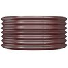 vidaXL Garden Planter Galvanised Steel 80x80x36 cm Brown