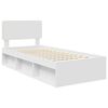 vidaXL Bed Frame with Headboard White 100 x 200 cm Solid Pine Wood