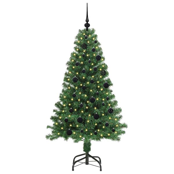 vidaXL Artificial Christmas Tree with 150 LEDs with Stand Green 150 cm