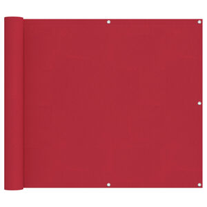 vidaXL Balcony Screen Red 100 x 200 cm Oxford Fabric