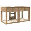 vidaXL Bunk Bed for Kids Artisan Oak 75 x 190 cm Engineered Wood