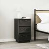 vidaXL Bedside Cabinet with LED Lights&nbsp;Black 38x34x65 cm