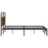 vidaXL Bed Frame Without Mattress 150x200 cm Smoked Oak Engineered Wood