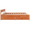 vidaXL Bed Frame without Mattress Wax Brown 200x200 cm Solid Wood Pine