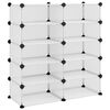vidaXL Shoe Rack Transparent 84x32x88.5 cm PP