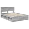 vidaXL Bed Frame Grey Sonoma 140 x 200 cm Solid Pine Wood
