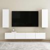 vidaXL TV Cabinet White and Sonoma Oak 30.5x30x90 cm Engineered Wood