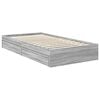 vidaXL Storage Bed Grey Sonoma 100 x 200 cm Engineered Wood