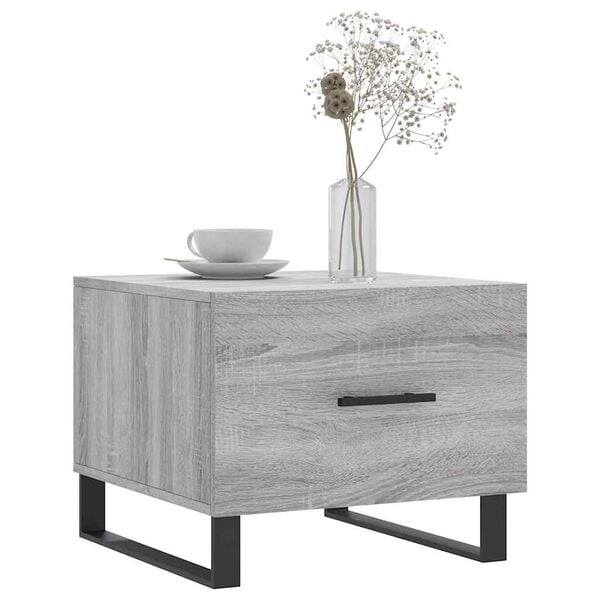 vidaXL Coffee Table Grey Sonoma 50x50x40 cm Engineered Wood