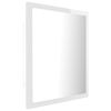 vidaXL LED Bathroom Mirror High Gloss White 40x8.5x37 cm Acrylic