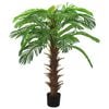 vidaXL Artificial Cycas Palm | Green | Plastic, Wood | 130-140 cm
