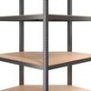 vidaXL 4-Layer Shelves 5 pcs Anthracite Steel&Engineered Wood