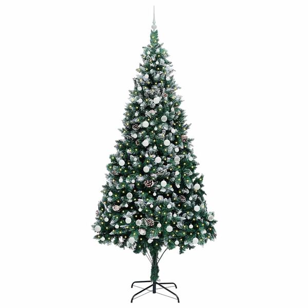vidaXL Artificial Christmas Tree with 300 LEDs with Stand Green 240 cm