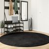 vidaXL Rug HUARTE Short Pile Soft and Washable Black &Oslash; 200 cm