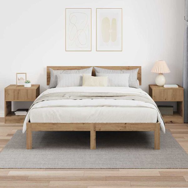 vidaXL End Table 2 pcs Artisan Oak 40.5 x 40 x 45 cm Engineered Wood