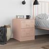 vidaXL Bedside Cabinet Pink 34.5x39x44 cm Steel