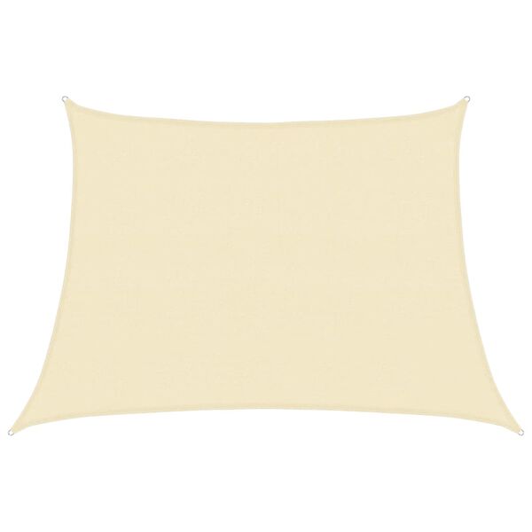 vidaXL Sunshade Sail 160 g/m&sup2; Cream 4/5x3 m HDPE
