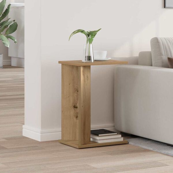 vidaXL End Table Artisan Oak 35 x 25 x 50 cm Engineered Wood