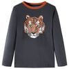 vidaXL Kids' T-shirt with Long Sleeves Anthracite 92