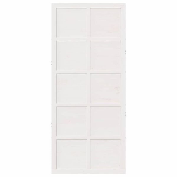 vidaXL Barn Door White 90 x 2.5 x 208 cm Solid Pine Wood