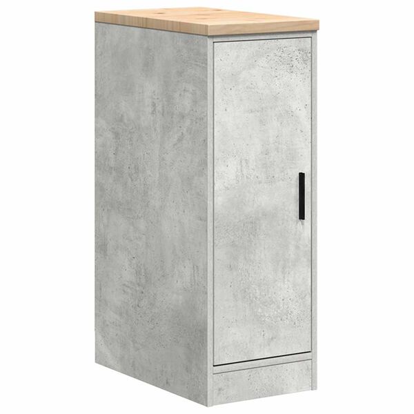 vidaXL Garage Storage Cabinet Concrete Grey 30x51x85 cm Solid Wood Pine