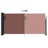 vidaXL Retractable Side Awning Brown 100x300 cm