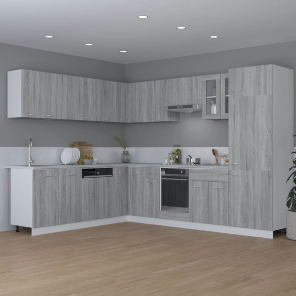 vidaXL Hanging Cabinet Lyon Grey Sonoma 80x31x60 cm Engineered Wood
