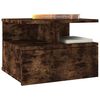 vidaXL Floating Nightstand Smoked Oak 40x31x27 cm Engineered Wood