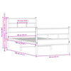 vidaXL Bed Frame without Mattress with Headboard and Footboard 90x190 cm Single