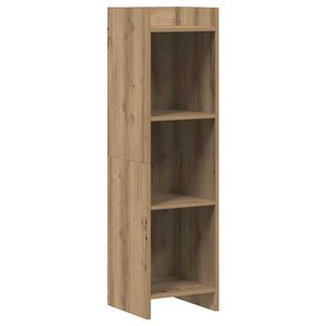 vidaXL Bookcase 3-Tier 30 x 30 x 111 cm Engineered Wood Artisian Oak