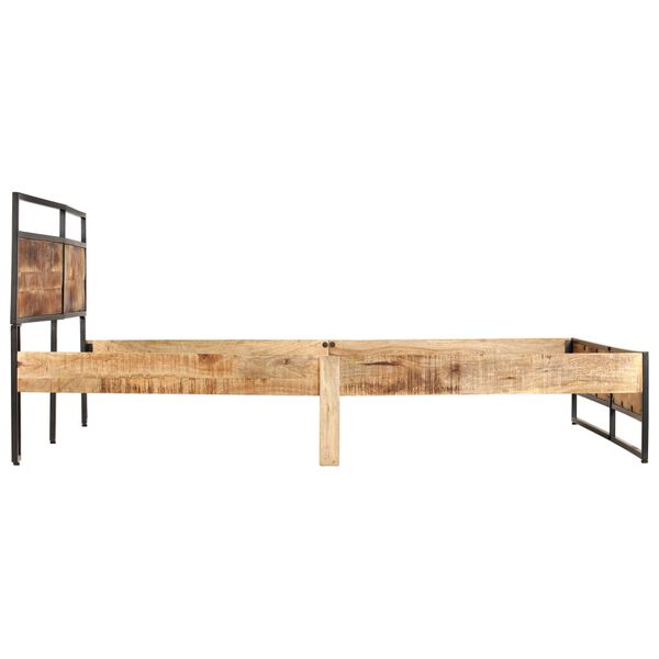 vidaXL Bed Frame without Mattress Solid Rough Mango Wood 200x200 cm