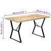 vidaXL Dining Table 140x80x76 cm Solid Mango Wood