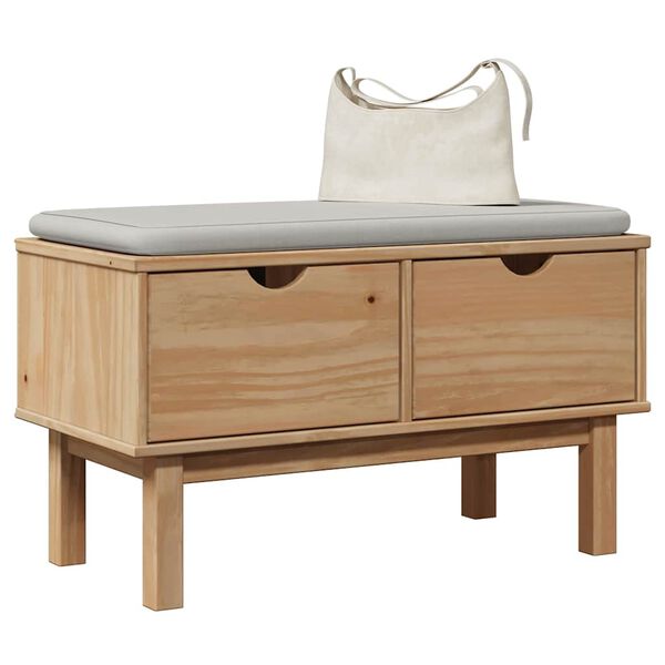vidaXL Hallway Bench OTTA 80x40x45 cm Solid Wood Pine