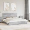 vidaXL Storage Bed Grey Sonoma 200 x 200 cm Engineered Wood