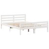 vidaXL Bookcase Bed without Mattress White 150x200 cm King Solid Wood Pine