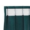 vidaXL Blackout Curtains 2 pcs Dark Green 140 x 140 cm Velvet