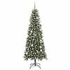 vidaXL Artificial Christmas Tree with 300 LEDs with Stand Green 210 cm