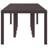 vidaXL Garden Dining Table Brown 300 x 100 x 73 cm Poly Rattan