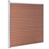 vidaXL WPC Fence Set 10 Square + 1 Slanted 1830x186 cm Brown