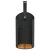 vidaXL Outdoor Shower Black 100x100x241.5 cm Poly Rattan and Acacia Wood